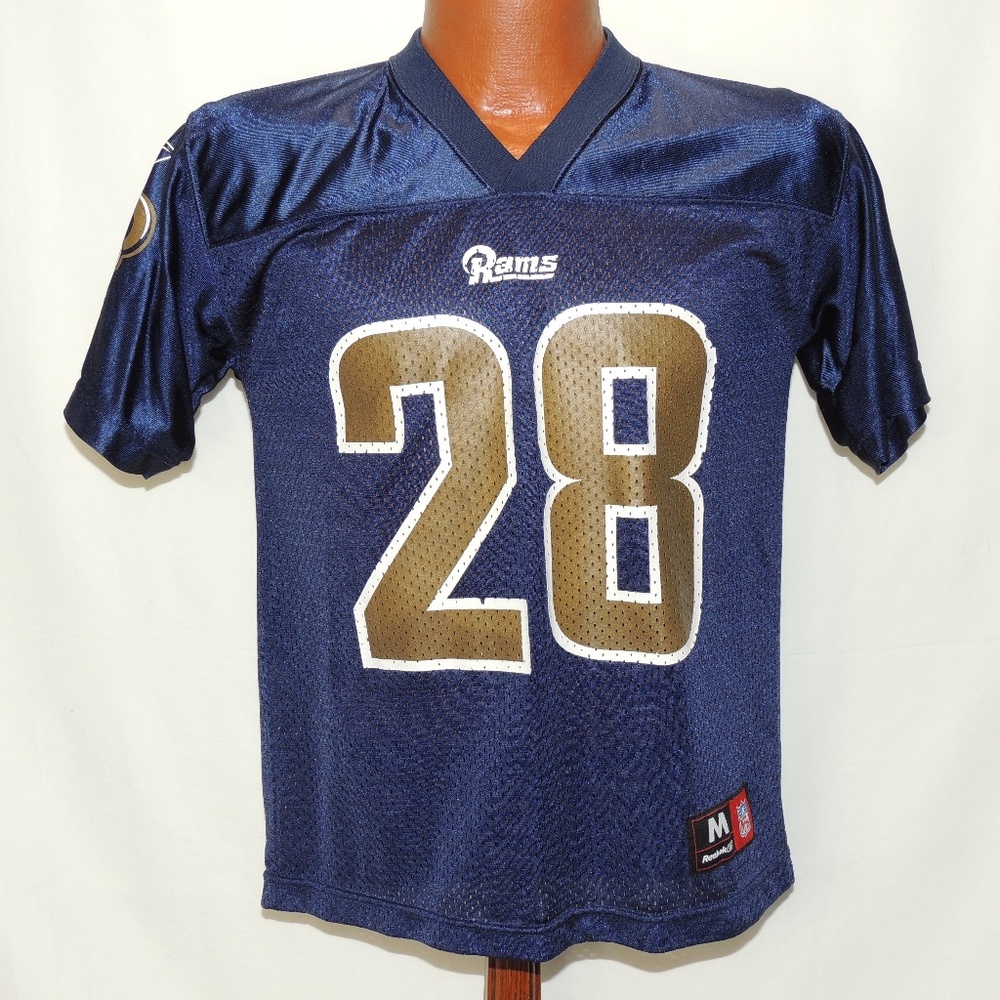 Los Angeles Rams Marshall Faulk Jersey Youth Medium Size 10-12